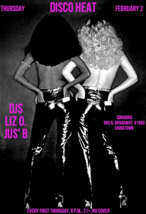 Disco Heat February 2 2023 at Songbird in Chinatown, Los Angeles DJs Liz O. and Jus' B