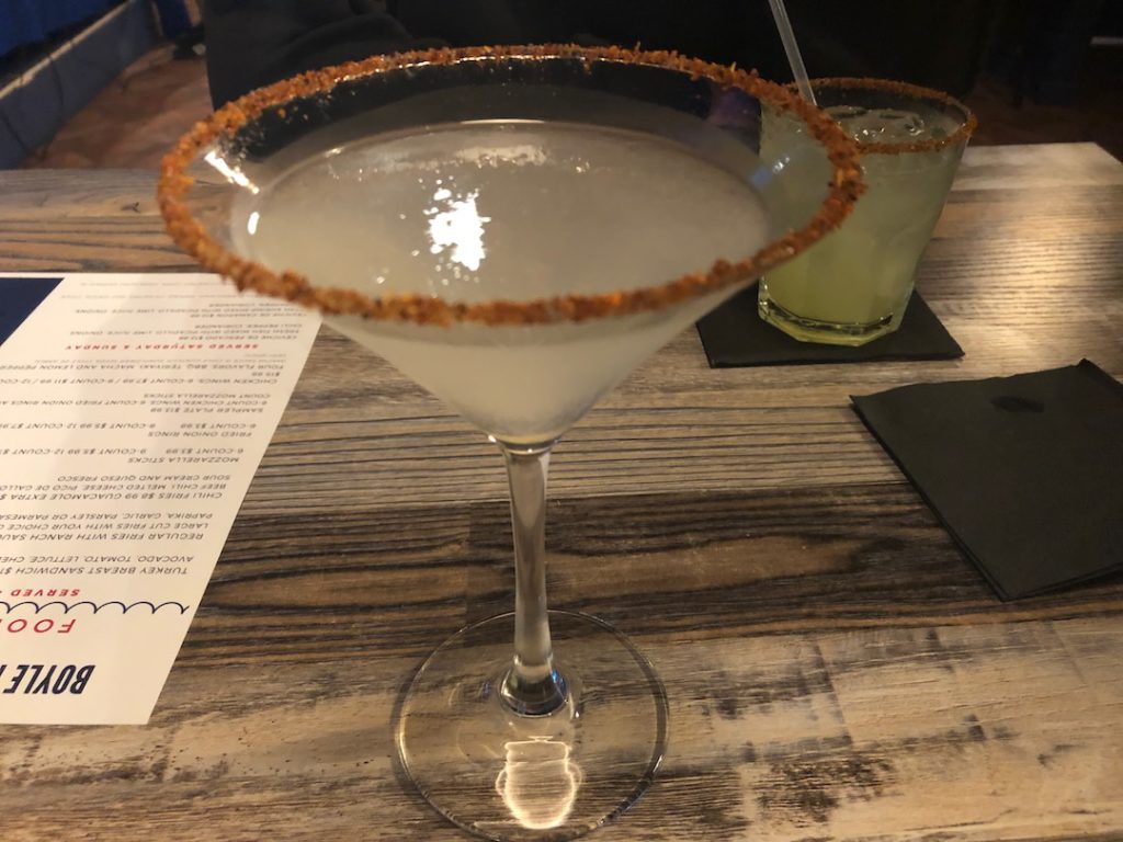 ginger vodka martini and margarita at Boyle Heights Tavern in Boyle Heights