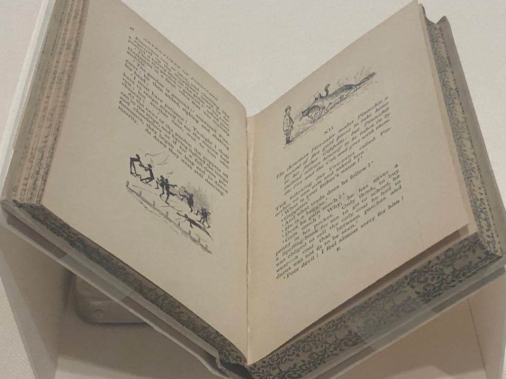 English language first edition of The Adventures of Pinocchio at "A Real Boy" at Italian American Museum of Los Angeles. Photo by Liz Ohanesian