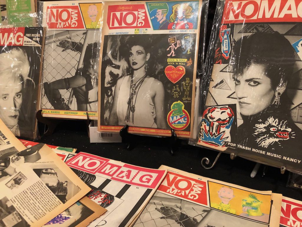 No Mag early 1980s Los Angeles punk zine display at Printed Matter's L.A. Art Book Fair at Geffen Contemporary at MOCA