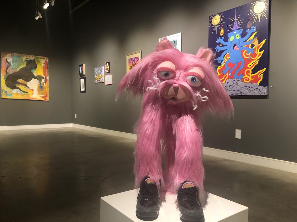 Kitty Bungalow's "Buy Art, Save Kittens" fundraiser at Corey Helford Gallery in Los Angeles, September 2023. (Photo by Liz Ohanesian)