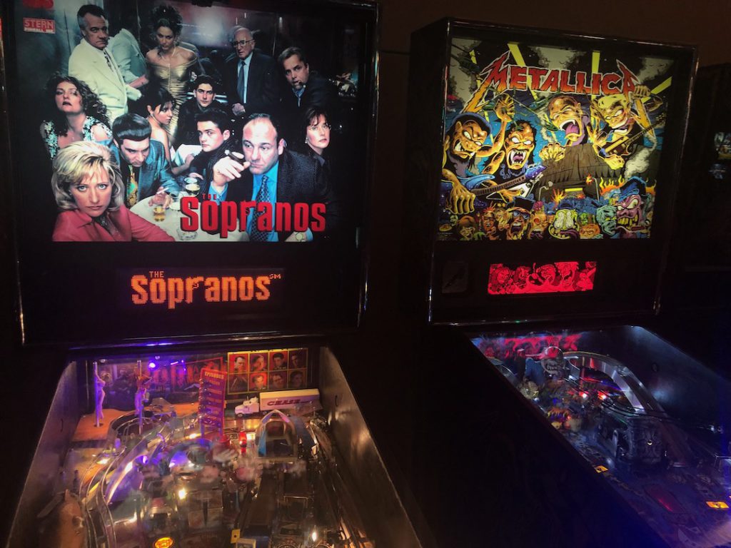 The Sopranos pinball machine at EightyTwo arcade in Los Angeles' Arts District. (Photo: Liz Ohanesian)
