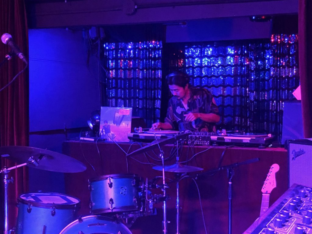 DJ Tsugu Itagaki at Joe Joe's Bizarre City Pop Night, Silverlake Lounge on September 6, 2023. Photo: Liz Ohanesian