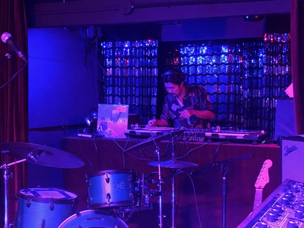 DJ Tsugu Itagaki at Joe Joe's Bizarre City Pop Night, Silverlake Lounge on September 6, 2023. Photo: Liz Ohanesian