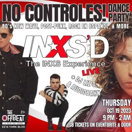 INXS tribute band INXS'D DJ Liz O. Audiobahn at No Controles at Offbeat Highland Park on Thursday, October 19, 2023
