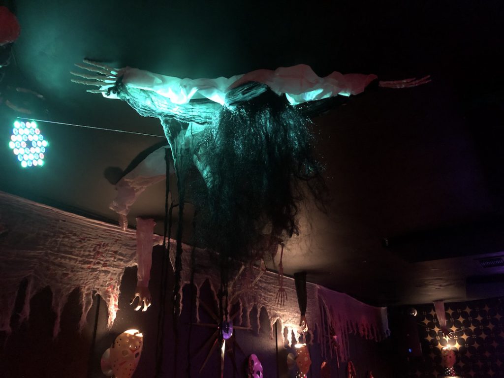Halloween decorations at The Offbeat Highland Park Los Angeles October 19 2023 Photo: Liz O.