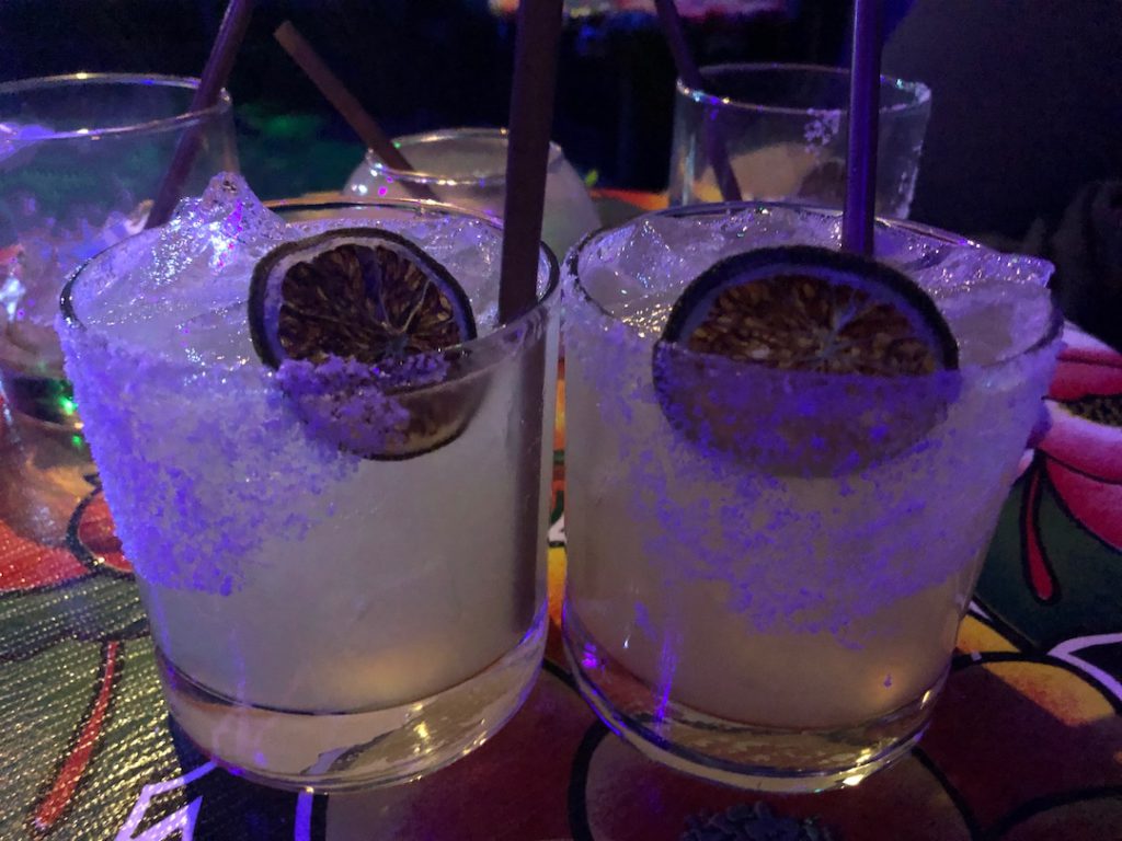 Two classic margarita drinks with salted rims at The Mermaid in Little Tokyo Los Angeles (Photo: Liz Ohanesian)