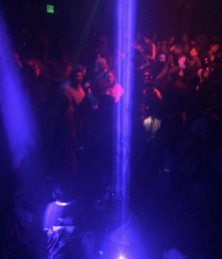 View of the dance floor from DJ booth at Catch One in Los Angeles for Klub Nocturno January 2024 (Liz Ohanesian)