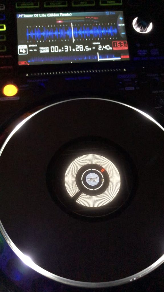 CDJ with Taleen Kali "Flower of Life" Dildox Remix playing