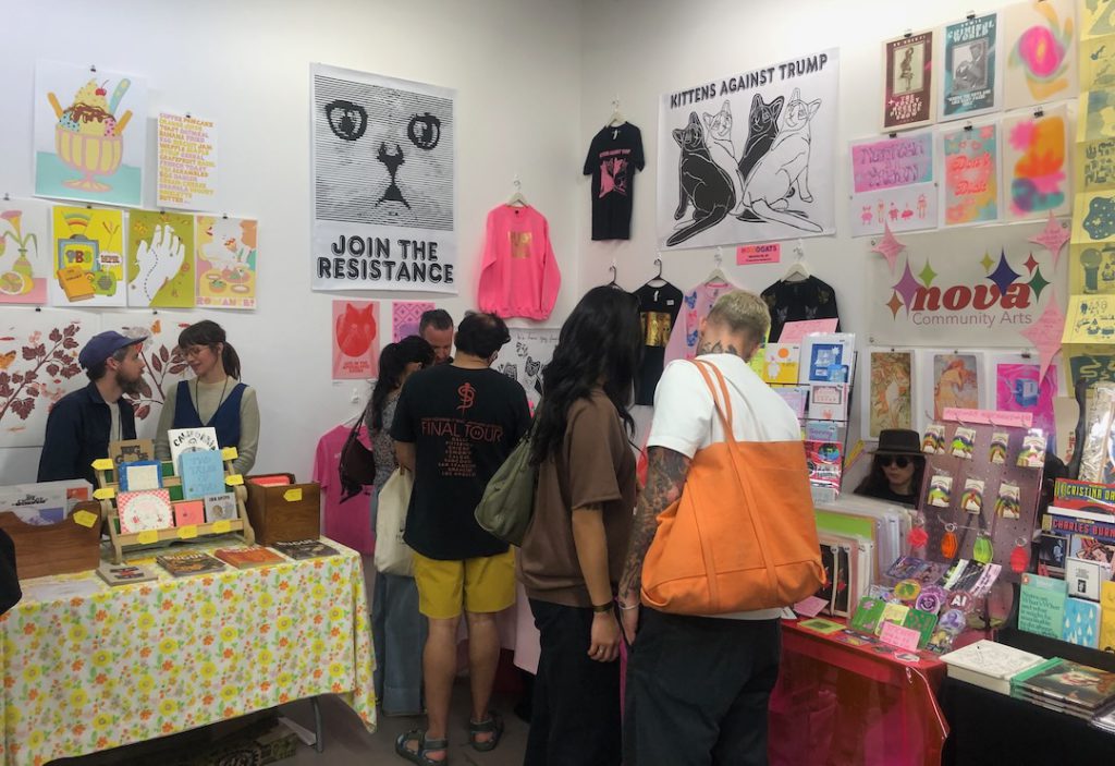 Inside Printed Matter L.A. Art Book Fair at ArtCenter in Pasadena on Sunday, May 18, 2025. (Photo: Liz Ohanesian)