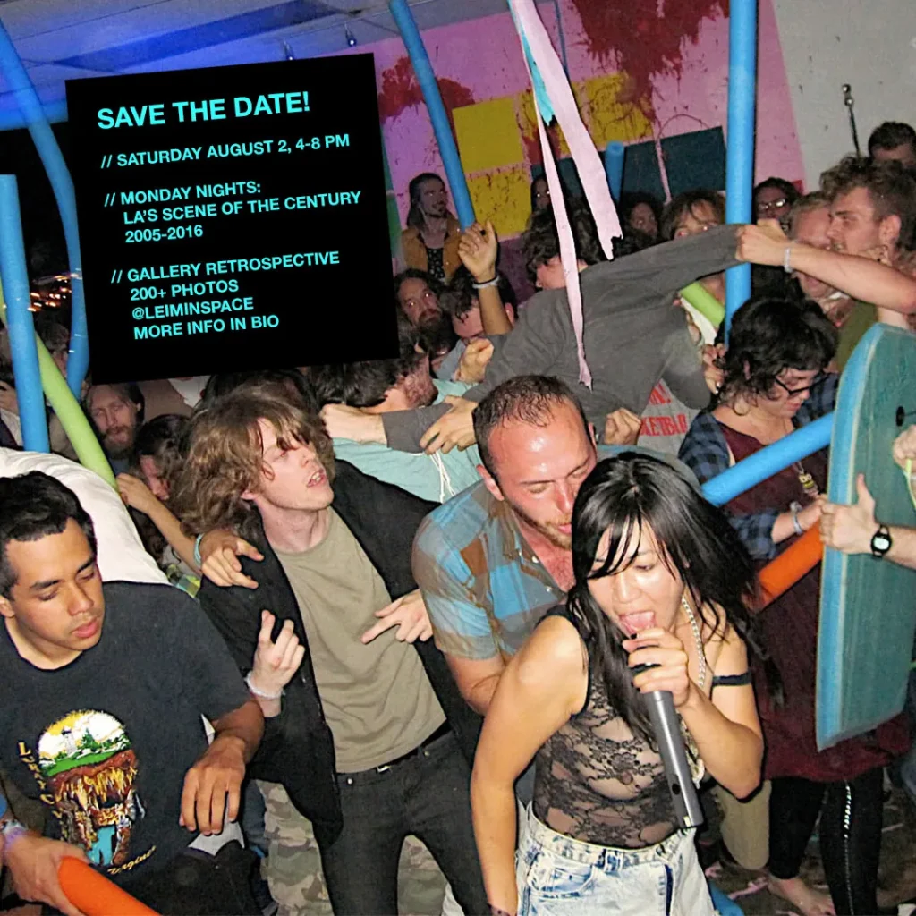 Monday Nights: L.A.'s Scene of the Century 2005 -2016 Sean Carnage retrospective exhibition at Leiminspace in Los Angeles, August 2025