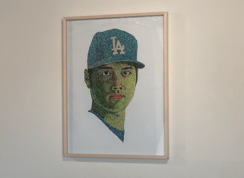 Shohei Ohtani portrait in bubblegum by Pat Riot (Photo: Liz Ohanesian)