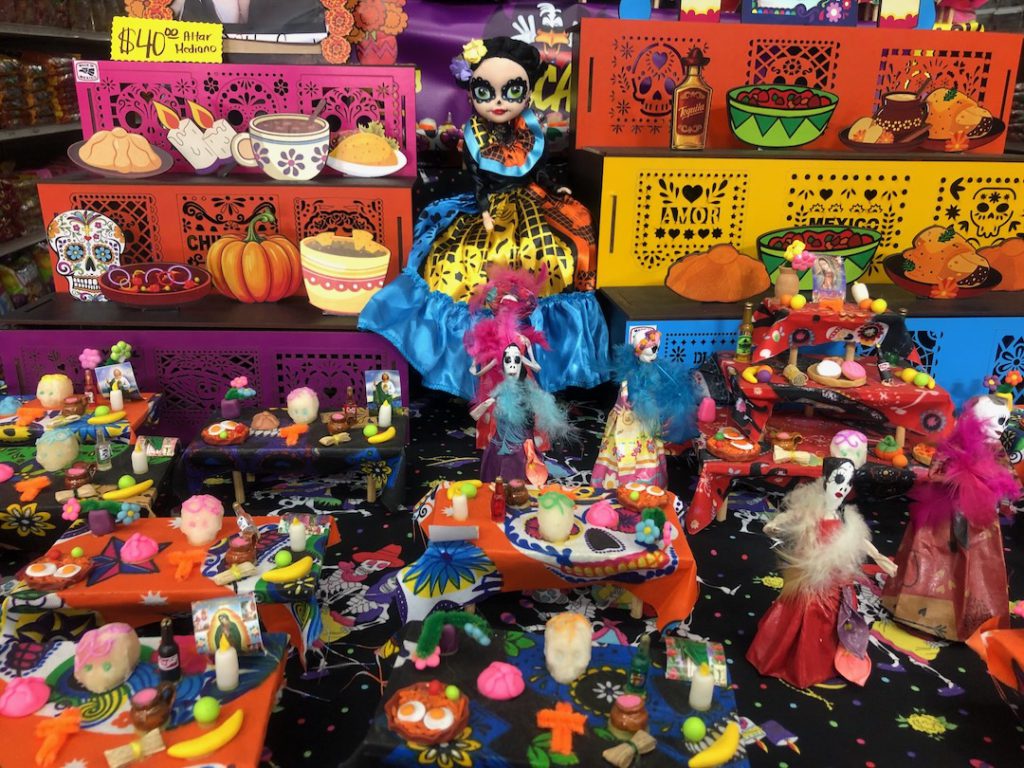 Dia de los Muertos items inside Los Angeles' Piñata District (Photo: Liz Ohanesian)