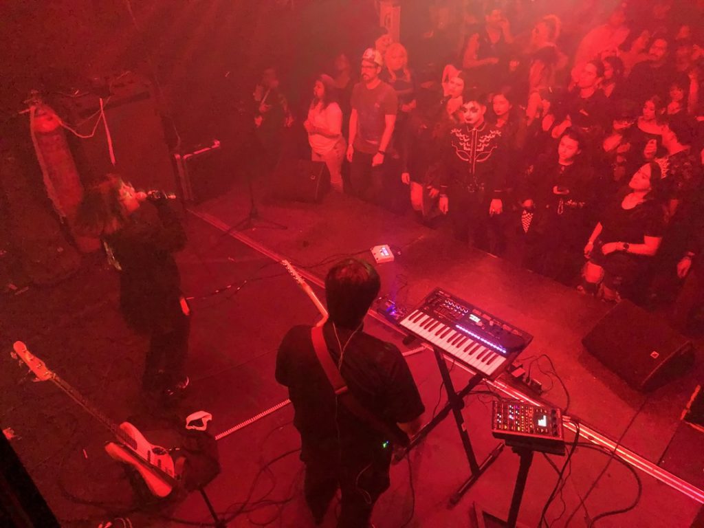 Ex Lover on stage at Klub Nocturno November 2, 2025 (Photo: Liz Ohanesian)