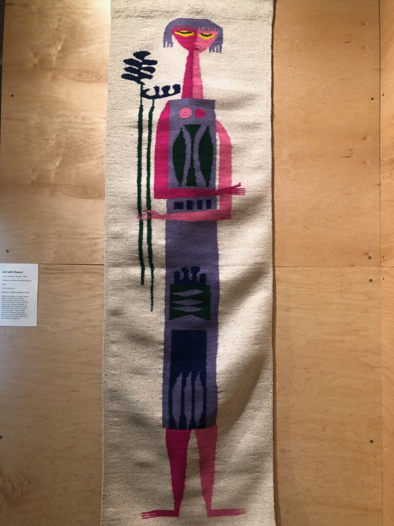 Girl with Flowers designed by Evelyn Ackerman, woven in Mexico for ERA Industrias (1958) (Photo: Liz Ohanesian)