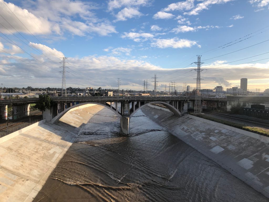 Overlooking the L.A. River after a storm. January 1, 2026 (Photo: Liz Ohanesian)