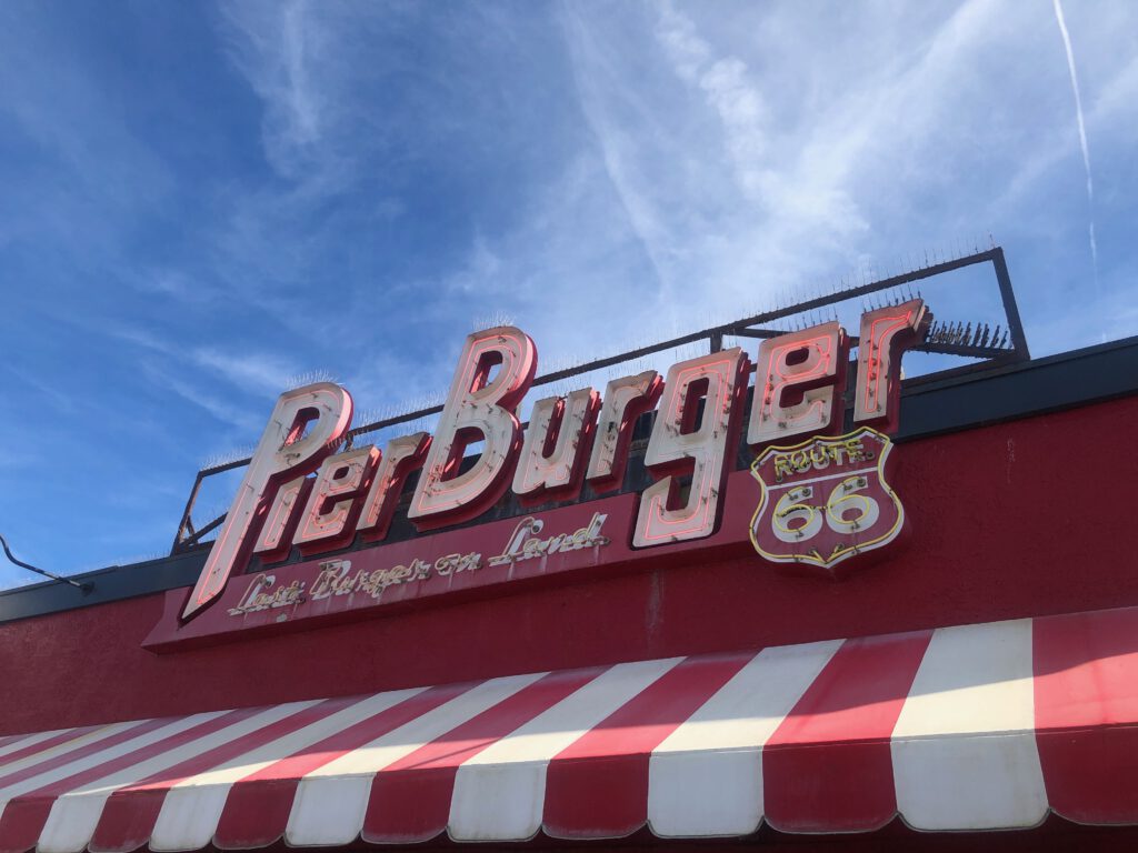 Pier Burger sign at Santa Monica Pier (Photo: Liz Ohanesian)