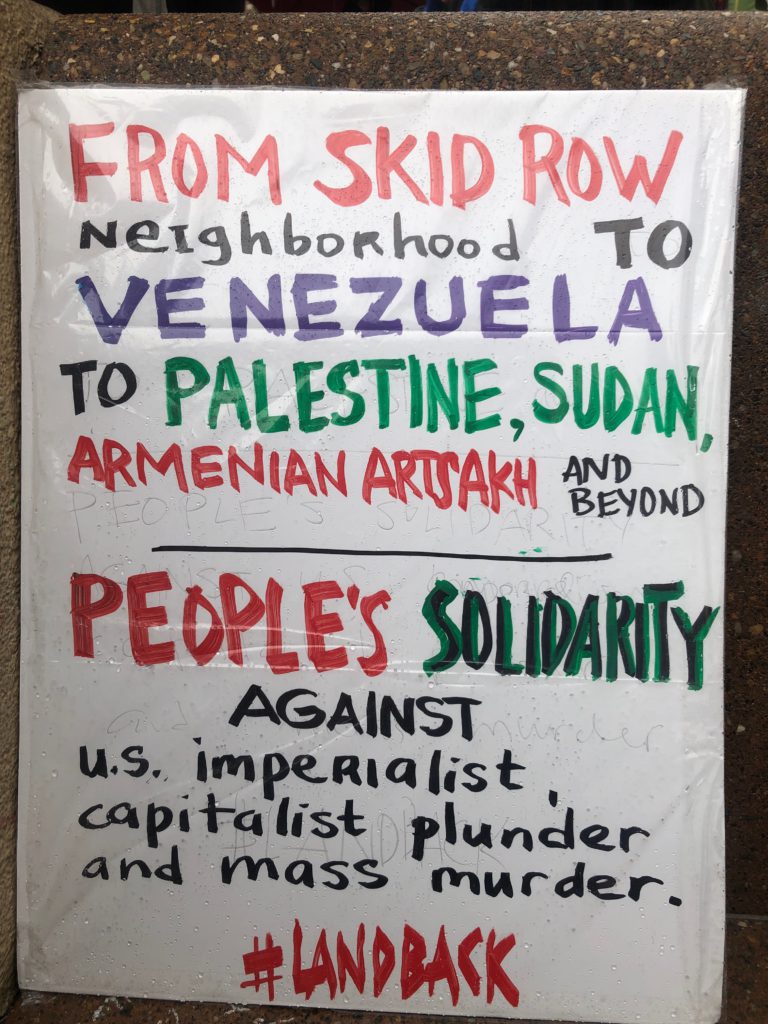 Protest sign Los Angeles, January 3, 2026 (Photo: Liz Ohanesian)