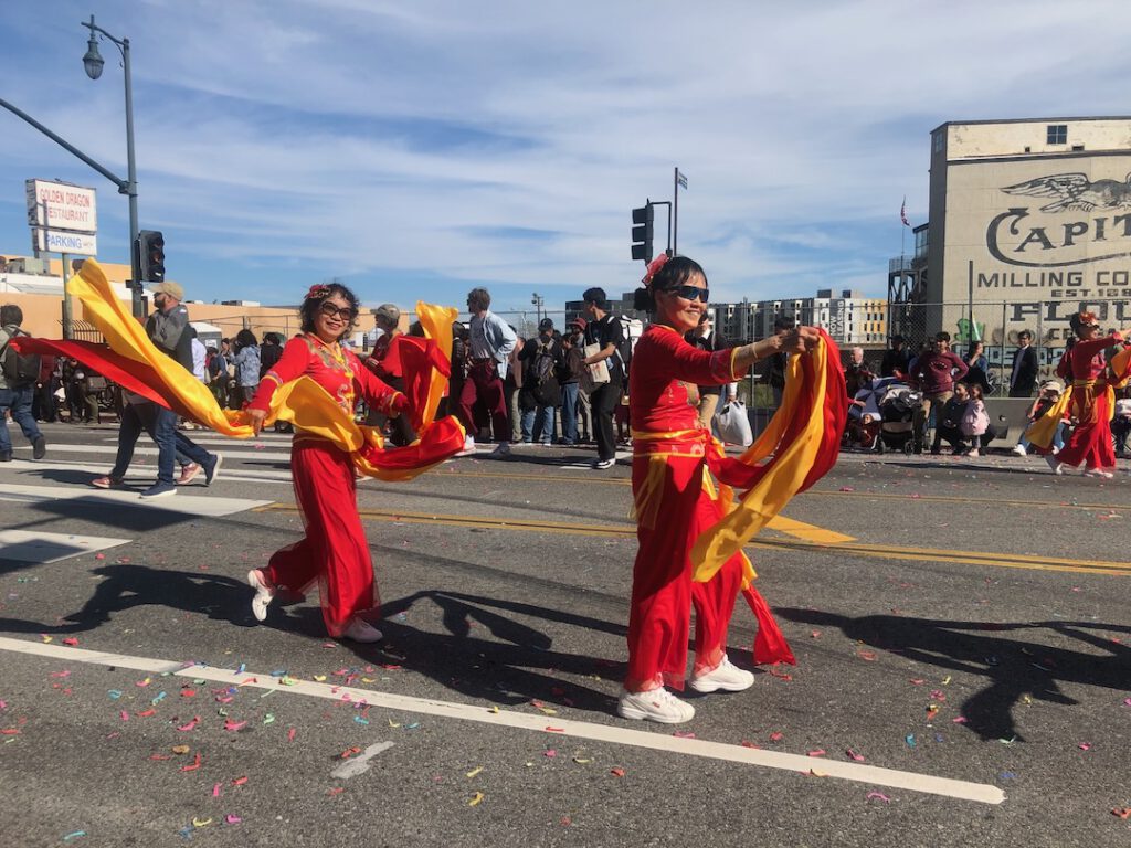Dancers in Golden Dragon Parade February 21, 2026 (Photo: Liz Ohanesian)