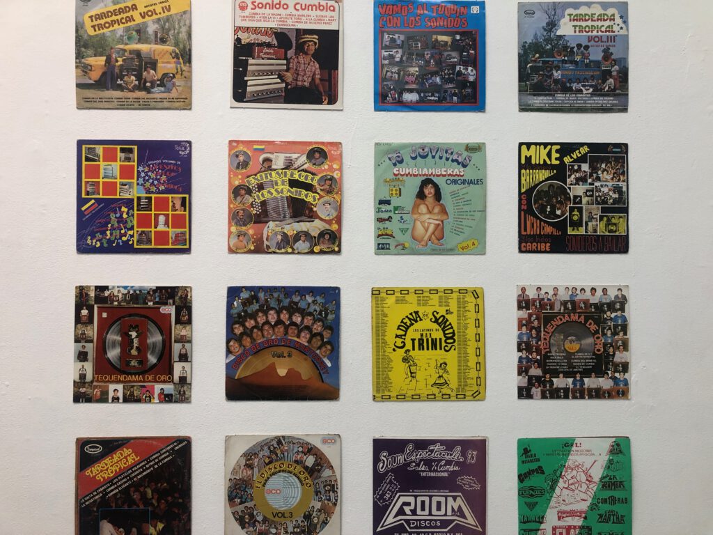 cumbia album covers at Human Resources for Cumbia de mi Tierra (Photo: Liz Ohanesian)