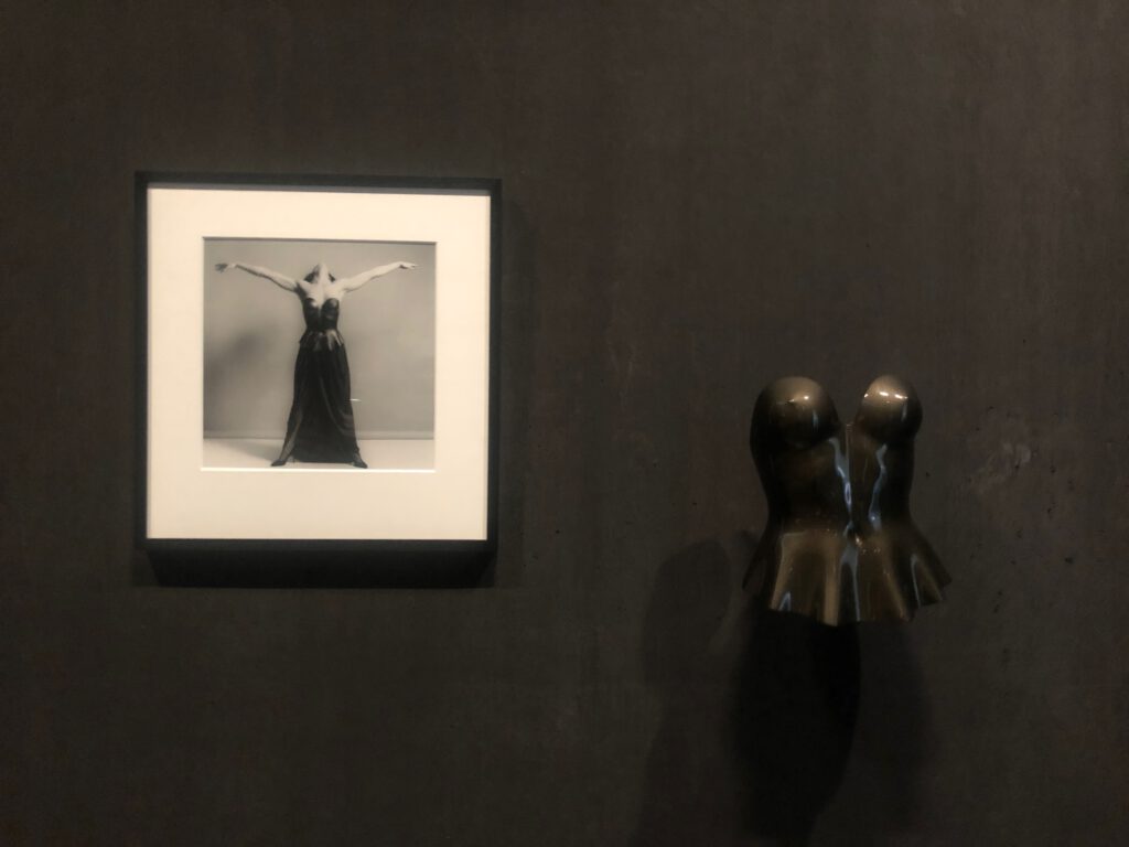 Robert Mapplethorpe photo and Issey Miyaki bustier at LACMA's David Geffen Galleries (Photo: Liz Ohanesian)