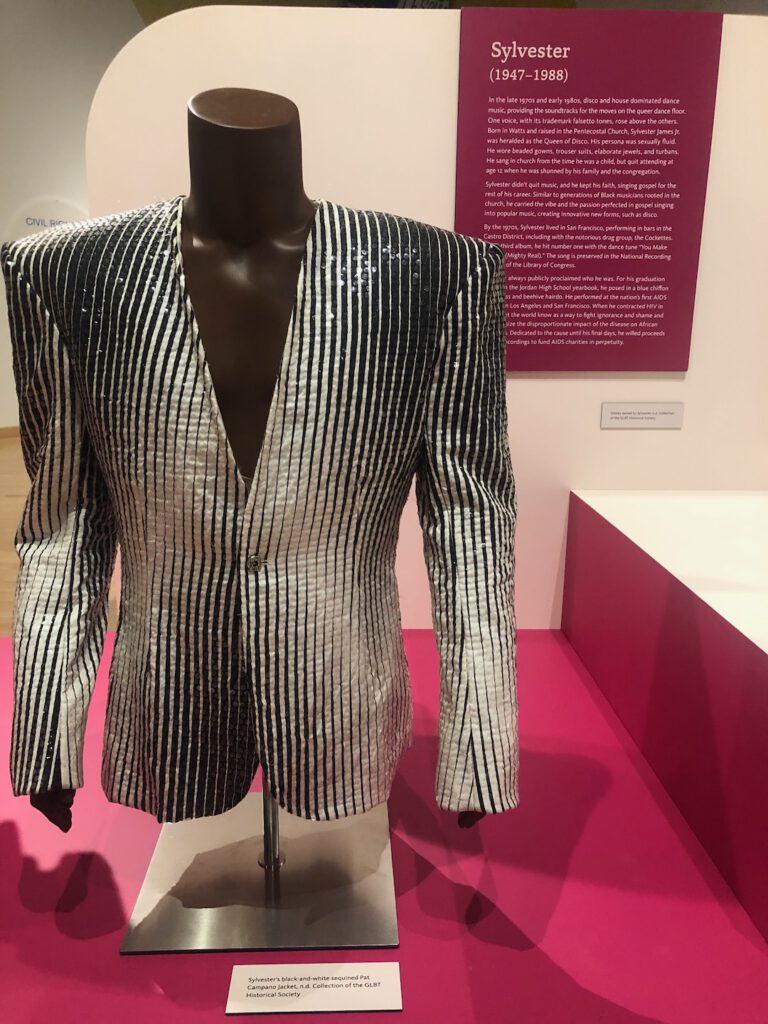 A tribute to Sylvester in Free and Queer: Black Californian Roots of Gay Liberation at California African American Museum (Photo: Liz Ohanesian)