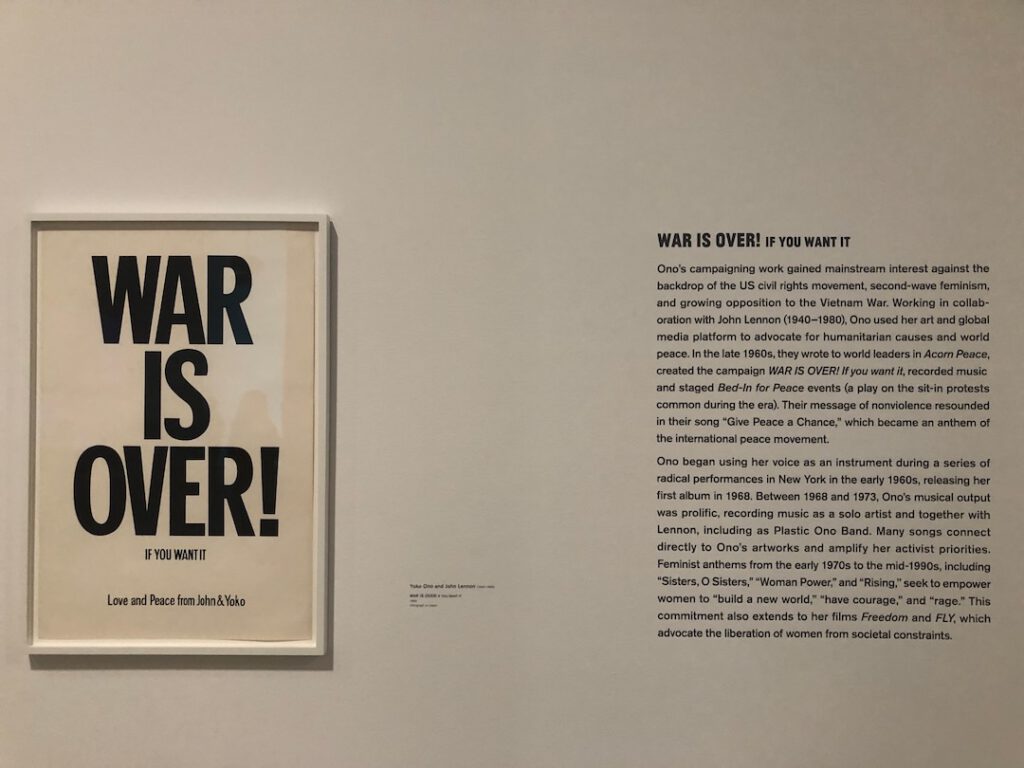 War is Over If You Want It Yoko Ono and John Lennon The Broad Yoko Ono Music of the Mind Photo: Liz Ohanesian