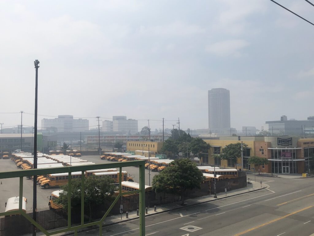 View from the Chinatown A Line station, morning 6/21/26. It smelled worse than it looks (Photo: Liz Ohanesian)