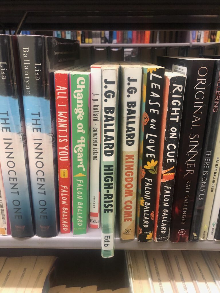J.G. Ballard books on the shelf of Los Angeles Central Library (Pic: Liz O.)