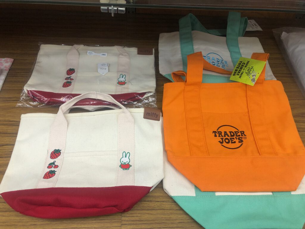 Trader Joe bags and Miffy bags in Little Tokyo (Photo: Liz Ohanesian)