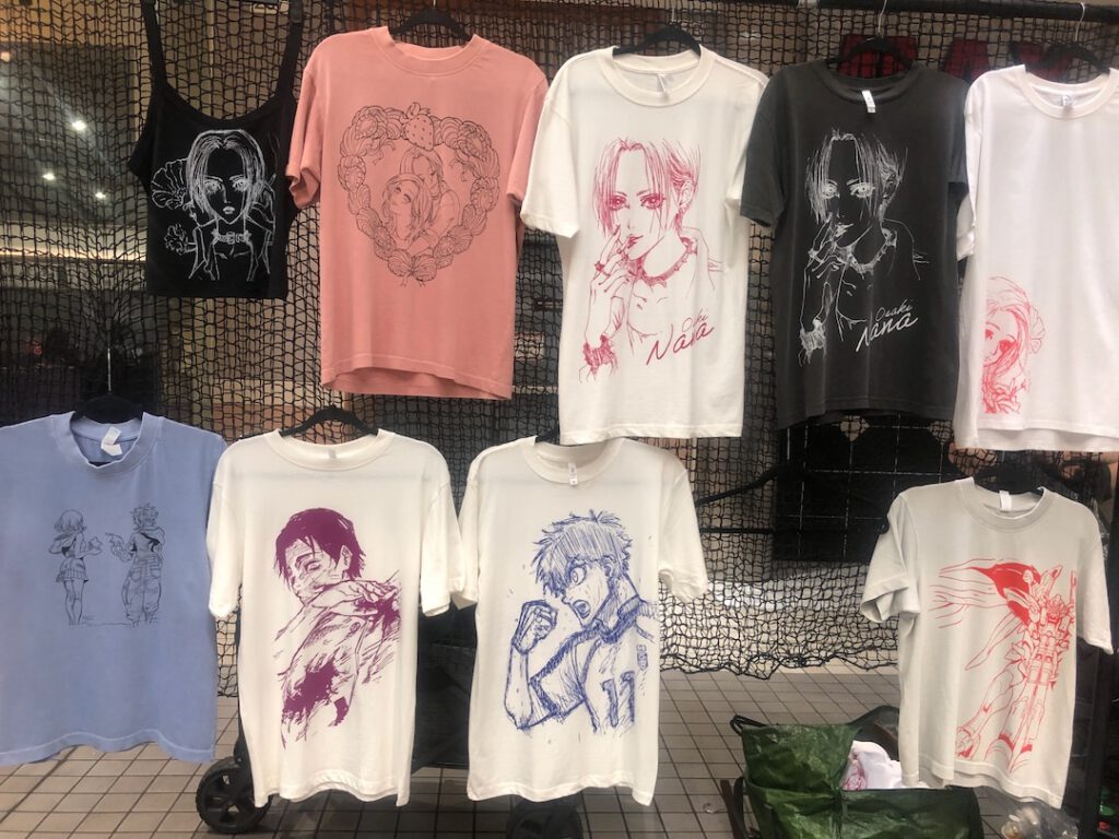 Nana t-shirts at the BKawaii Apt 707 market at Little Tokyo Galleria. (Photo: Liz Ohanesian)