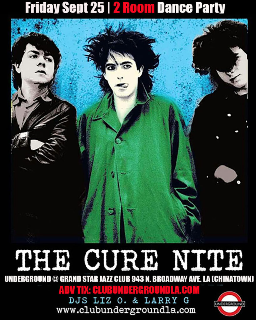 The Cure Nite flyer Club Underground September 25, 2026
