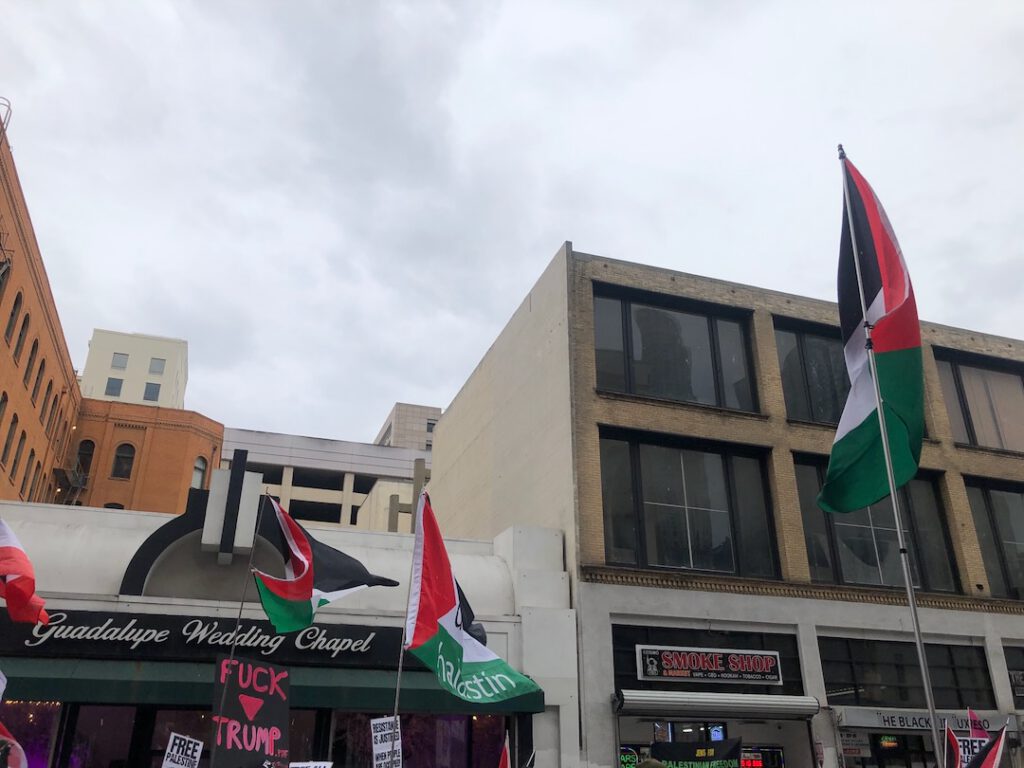 Palestine solidarity march Los Angeles October 10, 2026 (Photo: Liz Ohanesian)